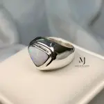 Opal Ring - Natural Australian Opal Sterling Silver 925 Handmade Ring - October's Birthstone