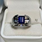 Natural Blue Sapphire Sterling Silver 925 Handmade Ring – September Birthstone Jewelry, Classic Artisan Design