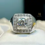 Moissanite Ring 2.00ct in 925 Sterling Silver | Handmade Statement Jewelry