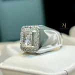 Moissanite Ring 2.00ct in 925 Sterling Silver | Handmade Statement Jewelry