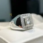 Moissanite Ring 2.00ct in 925 Sterling Silver | Handmade Statement Jewelry