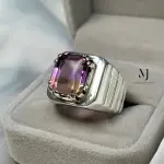 Natural Ametrine Ring in 925 Sterling Silver | Large Handmade Statement Jewelry