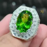Natural Peridot Ring Sterling Silver Handmade Engraved Gemstone Unique Jewelry
