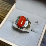 Red Coral Ring Natural Gemstone 925 Sterling Silver Handmade Statement Jewelry